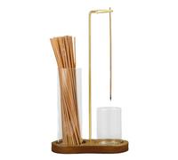 Vintage Wood Incense Holder Stand, Anti-Ash Upside Down Burner, Stick Incense, 15x7.7x26.5cm, Meditation, Yoga, Bathroom, Garden, Temple, Spa, and Ceremony Use Seeking Tranquility