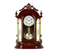 Vintage Wood Pendulum Clock with Chime, Large Grandfather Clock with Pendulum Table Desk Clock for Living Room, Office, Home Decor