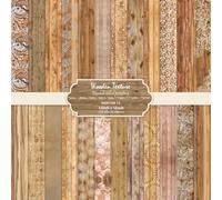 Vintage Wood Texture 12x12 Scrapbooking Cardstock Decorative Paper for Card Making Background Origami Textured Decorative Scrapbook Paper Scrapbook Materials Supplies 24 Sheets (Wooden Texture)