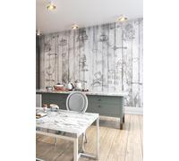 Vintage Wood Wall Mural Origin Murals Grey W300cm x H240cm