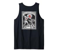 Vintage Woodcut Engraving Templar Knight Fides Vincit Malum Tank Top