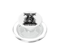 Vintage Woodcut Templar Knight Defeat Darkness Faith Sword PopSockets PopGrip for MagSafe