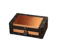 Vintage Wooden Keepsakes Chest With Mechanism Antique Jewelry Storage Box Lockable Small Accessories Container Jewelry And Trinket Organiser