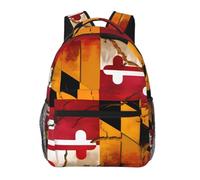 vintage wooden maryland flag Casual Campus Laptop Rucksack to Study
