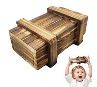 Vintage Wooden Trick Container - Traditional Mechanical Enigma Cube, Multi-Step Hidden Compartment Craft, Unique Secret Sliding Structure Puzzle Toy | Creative Intelligence Game for Study Living Room