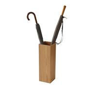 Vintage Wooden Umbrella Stand, Minimalist Cane Holder with Removable Drip Tray, Wooden Storage Cube nizer for Umbrellas and Canes, Stylish Home Decor.