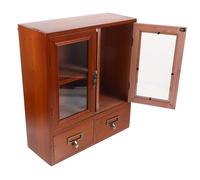 Vintage Wooden Wall Cabinet with Double Doors - Multi-Purpose Storage nizer for Bathroom and Kitchen - Rustic Home Decor Space-Saving Solution