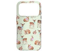 Vintage Woodland Baby Deer, Bird with Pink bow and Blue bow Case for iPhone 17 Pro