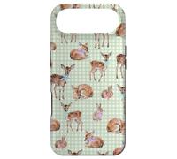 Vintage Woodland Baby Deer, Bird with Pink bow and Blue bow Case for iPhone Air