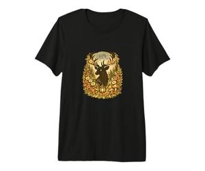 Vintage Woodland Stag Forest Art Cottagecore Lantern Deer Premium T-Shirt