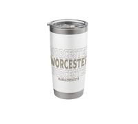 Vintage Worcester Massachusetts Stainless Steel Insulated Tumbler