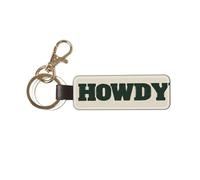 Vintage Words Howdy Classic Western Car Keychain Universal Key Fob Keychain Ideal Leather Key Chain Holder For Men & Women