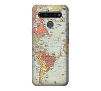 Vintage World Map Case Cover For LG K41S