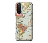 Vintage World Map Case Cover For Sony Xperia 5 II