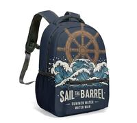 Vintage World Map Compass Adventure 16 Inch Backpack Retro Hand Drawn Travel Bag for Kids Students School Outdoor Expedition (07)