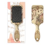 Vintage World Map Hair Brush Education Map Pattern Wet Dry Air Cushion Hair Brush Plastic Detangler Hairbrush for Kids Adults Back To School Gift Women Men