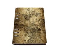 Vintage World Map Notebook A5, Pu Leather Notebooks, Lined Paper School Notebook 180Pages/90Sheets, Exercise Books A5 for Women, Exercise Book for Office, College Supplies Journal Diary