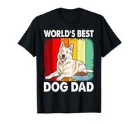 Vintage World's Best Best WHITE German Shepherd Dad Dog T-Shirt