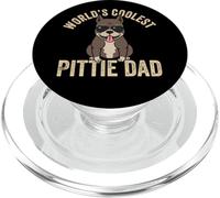 Vintage World's Coolest Pittie Dad Funny Pitbull Daddy PopSockets PopGrip for MagSafe