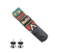 通用 Vintage Woven Guitar Strap Adjustable Guitar Strap Leather Ends Guitar Shoulder Strap for All Ukulele or Small Guitar
