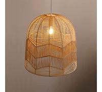 Vintage Woven Rattan Pendant LampNatural Material Japanese Restaurant & Farmhouse Decor Southeast Asia Pastoral Lighting Boho Chic Home Accent