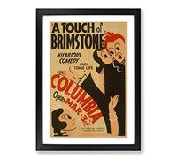 Vintage WPA Poster A Touch of Brimstone Framed Print | A2 Black Framed Wall Art | Ready to Hang | Classic Nature Picture | Living Room Bedroom Lounge Office