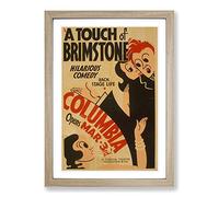 Vintage WPA Poster A Touch of Brimstone Framed Print | A2 Oak Framed Wall Art | Ready to Hang | Classic Nature Picture | Living Room Bedroom Lounge Office