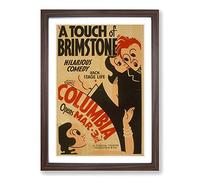 Vintage WPA Poster A Touch of Brimstone Framed Print | A2 Walnut Framed Wall Art | Ready to Hang | Classic Nature Picture | Living Room Bedroom Lounge Office