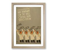 Vintage WPA Poster Barber Shop Quartet (2) Framed Print | A2 Oak Framed Wall Art | Ready to Hang | Classic Nature Picture | Living Room Bedroom Lounge Office
