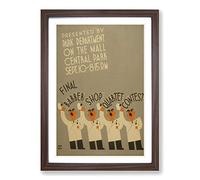 Vintage WPA Poster Barber Shop Quartet (2) Framed Print | A2 Walnut Framed Wall Art | Ready to Hang | Classic Nature Picture | Living Room Bedroom Lounge Office