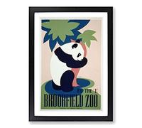 Vintage WPA Poster Brookfield Zoo Framed Print | A2 Black Framed Wall Art | Ready to Hang | Classic Nature Picture | Living Room Bedroom Lounge Office