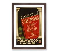 Vintage WPA Poster Cesa and Cleopatra Framed Wall Art Print A2 Walnut
