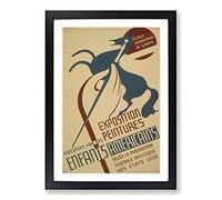 Vintage WPA Poster Exposition Framed Print | A2 Black Framed Wall Art | Ready to Hang | Classic Nature Picture | Living Room Bedroom Lounge Office