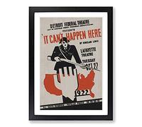 Vintage WPA Poster It Can't Happen Here (3) Framed Print | A2 Black Framed Wall Art | Ready to Hang | Classic Nature Picture | Living Room Bedroom Lounge Office