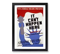 Vintage WPA Poster It Can't Happen Here Framed Print | A2 Black Framed Wall Art | Ready to Hang | Classic Nature Picture | Living Room Bedroom Lounge Office