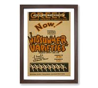 Vintage WPA Poster Midsummer Varieties Framed Print | A2 Walnut Framed Wall Art | Ready to Hang | Classic Nature Picture | Living Room Bedroom Lounge Office