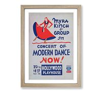 Vintage WPA Poster Modern Dance Framed Print | A2 Oak Framed Wall Art | Ready to Hang | Classic Nature Picture | Living Room Bedroom Lounge Office