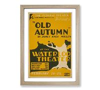 Vintage WPA Poster Old Autumn Framed Print | A2 Oak Framed Wall Art | Ready to Hang | Classic Landscape Picture | Living Room Bedroom Lounge Office