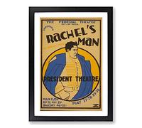 Vintage WPA Poster Rachel's Man (2) Framed Print | A2 Black Framed Wall Art | Ready to Hang | Classic Nature Picture | Living Room Bedroom Lounge Office