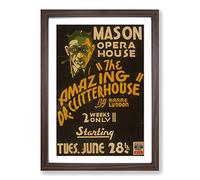 Vintage WPA Poster The Amazing Dr Clitterhouse Framed Print | A2 Walnut Framed Wall Art | Ready to Hang | Classic Nature Picture | Living Room Bedroom Lounge Office