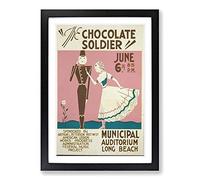 Vintage WPA Poster The Chocolate Soldier Framed Print | A2 Black Framed Wall Art | Ready to Hang | Classic Food Picture | Living Room Bedroom Lounge Office
