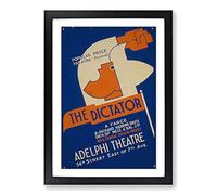 Vintage WPA Poster The Dictator Framed Print | A2 Black Framed Wall Art | Ready to Hang | Classic Nature Picture | Living Room Bedroom Lounge Office