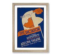 Vintage WPA Poster The Dictator Framed Print | A2 Oak Framed Wall Art | Ready to Hang | Classic Nature Picture | Living Room Bedroom Lounge Office