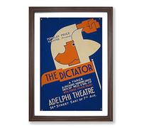 Vintage WPA Poster The Dictator Framed Print | A2 Walnut Framed Wall Art | Ready to Hang | Classic Nature Picture | Living Room Bedroom Lounge Office