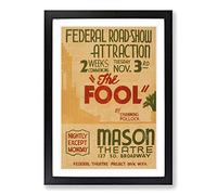Vintage WPA Poster The Fool (2) Framed Print | A2 Black Framed Wall Art | Ready to Hang | Classic Nature Picture | Living Room Bedroom Lounge Office