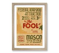 Vintage WPA Poster The Fool (2) Framed Print | A2 Oak Framed Wall Art | Ready to Hang | Classic Nature Picture | Living Room Bedroom Lounge Office