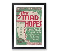 Vintage WPA Poster The Mad Hopes Framed Print | A2 Black Framed Wall Art | Ready to Hang | Classic Nature Picture | Living Room Bedroom Lounge Office