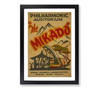 Vintage WPA Poster The Mikado Framed Print | A2 Black Framed Wall Art | Ready to Hang | Classic Nature Picture | Living Room Bedroom Lounge Office