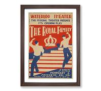 Vintage WPA Poster The Royal Family Framed Print | A2 Walnut Framed Wall Art | Ready to Hang | Classic Nature Picture | Living Room Bedroom Lounge Office