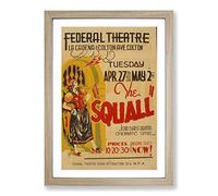 Vintage WPA Poster The Squall Framed Print | A2 Oak Framed Wall Art | Ready to Hang | Classic Nature Picture | Living Room Bedroom Lounge Office